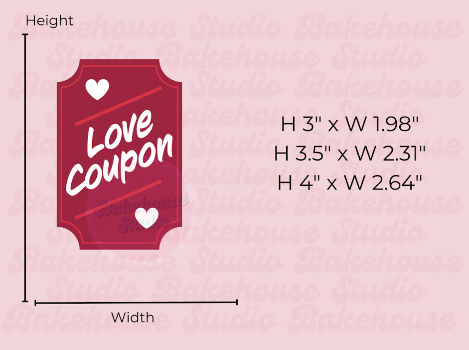 1084 Love Coupon Cookie Cutter